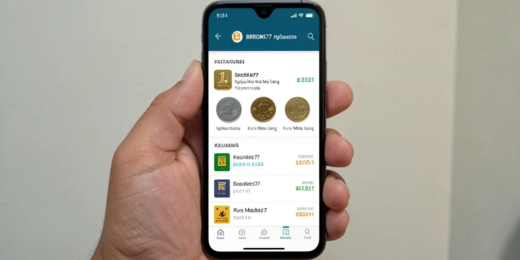 Tampilan antarmuka BROMO77 untuk konversi mata uang yang sederhana dan informatif.