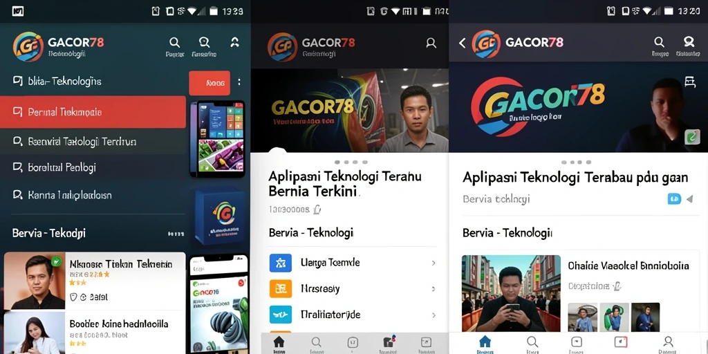 Tampilan antarmuka GACOR78 yang modern dan user-friendly.