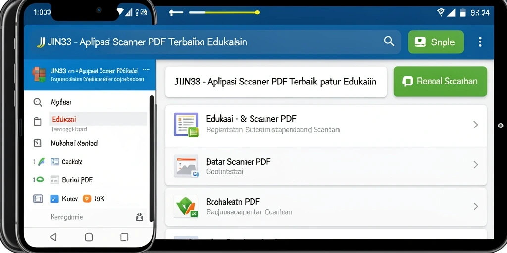 Antarmuka JIN33 dengan fitur pemindaian PDF yang intuitif