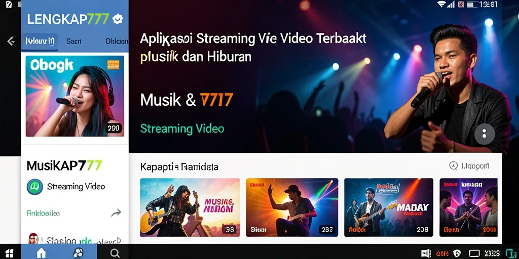Tampilan antarmuka LENGKAP777 yang menarik untuk Streaming Video.