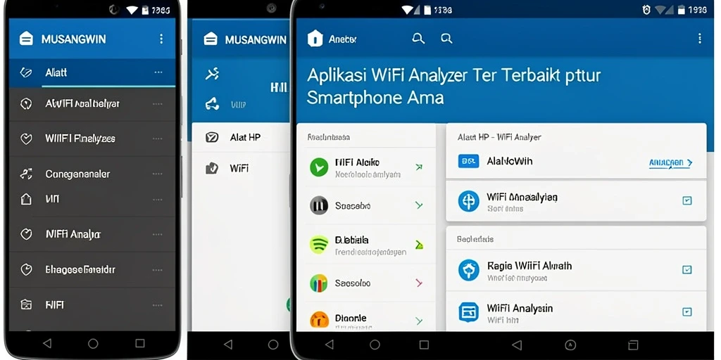 Tampilan antarmuka MUSANGWIN yang intuitif untuk analisis WiFi.
