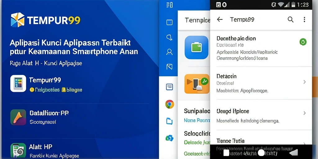Tampilan antarmuka utama TEMPUR99 yang menunjukkan fungsi kunci aplikasi.