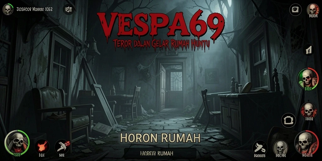 Tampilan antarmuka game Horor Rumah yang menegangkan dan detail.