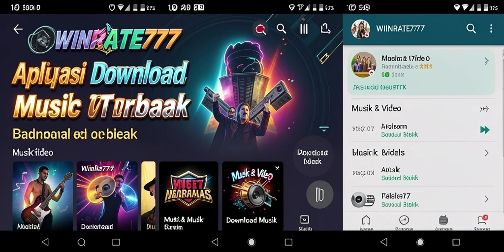 Tampilan antarmuka WINRATE777 yang sederhana dan fungsional untuk Download Musik.