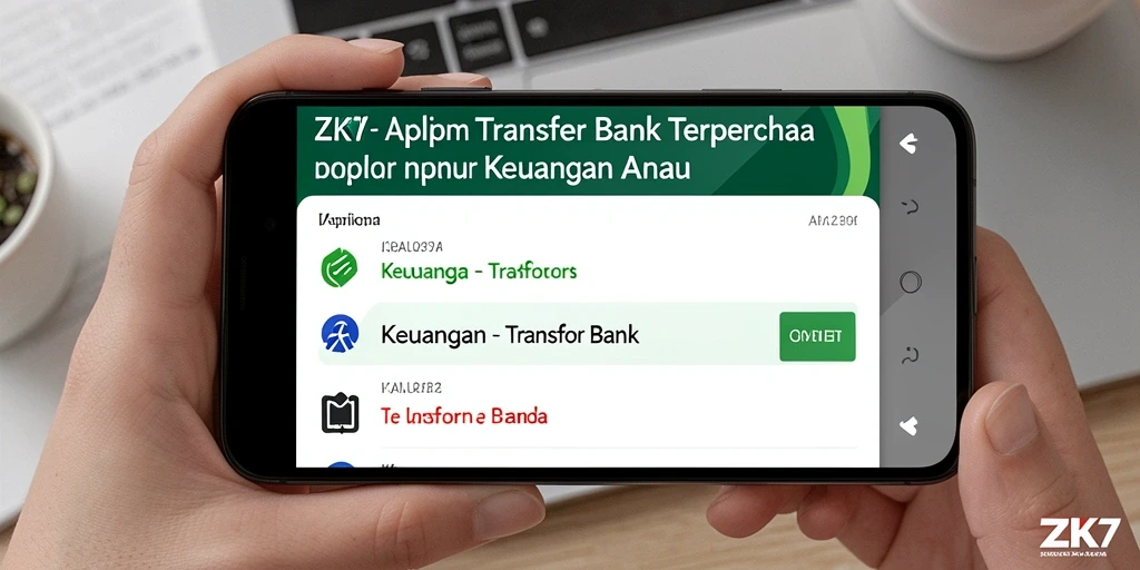 Tampilan antarmuka aplikasi ZK7 untuk Transfer Bank yang user-friendly.