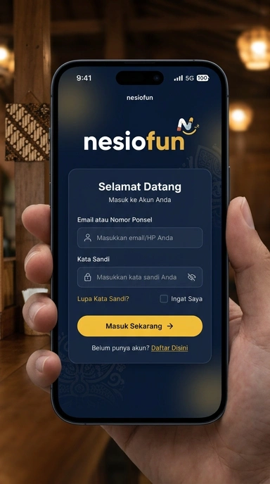 Masuk Akun Nesiafun untuk Pengguna Android